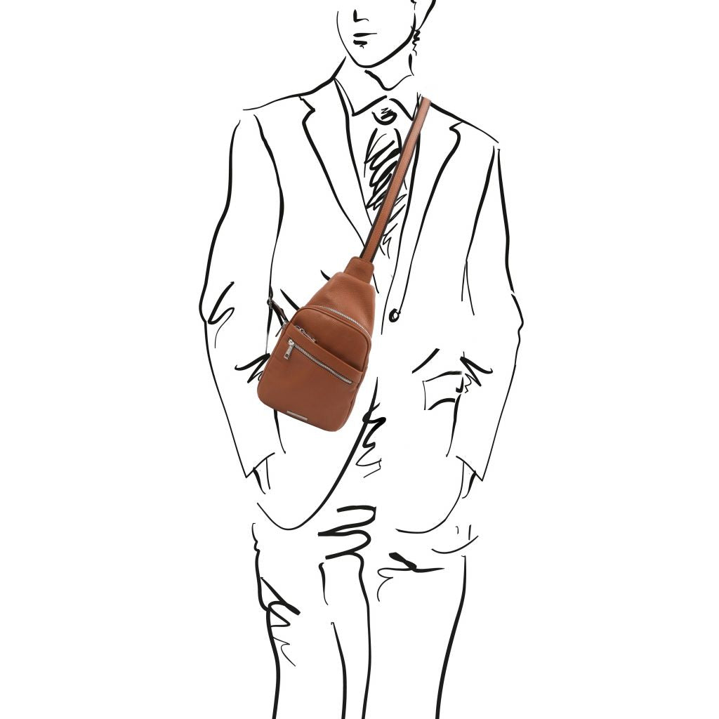 Tuscany Leather Albert Slingväska #Färg_Cognac