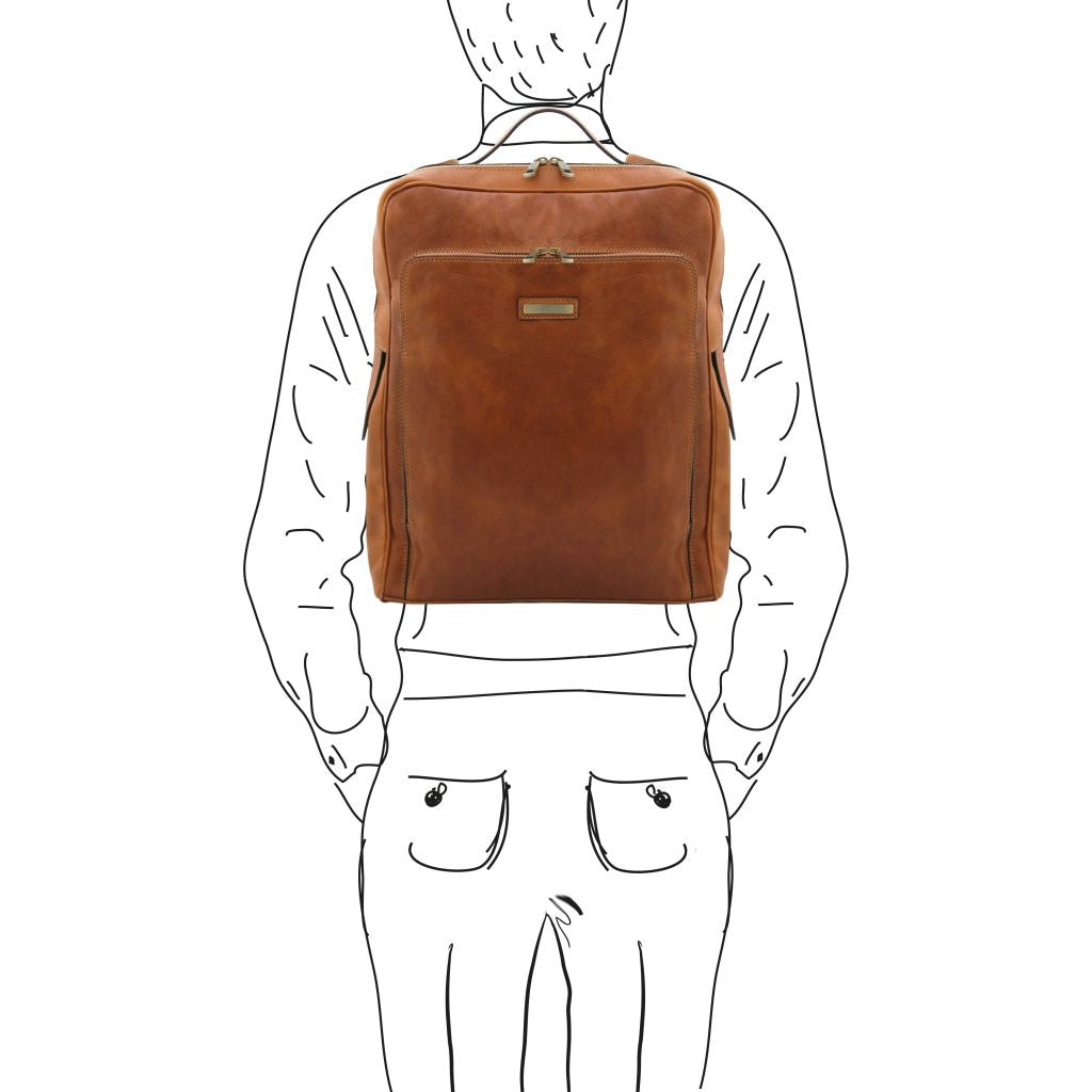 Tuscany Leather Bangkok Datorryggsäck #Färg_Cognac