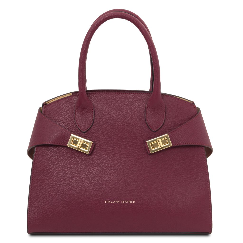 Tuscany Leather Coccola Handväska #Färg_Bordeaux