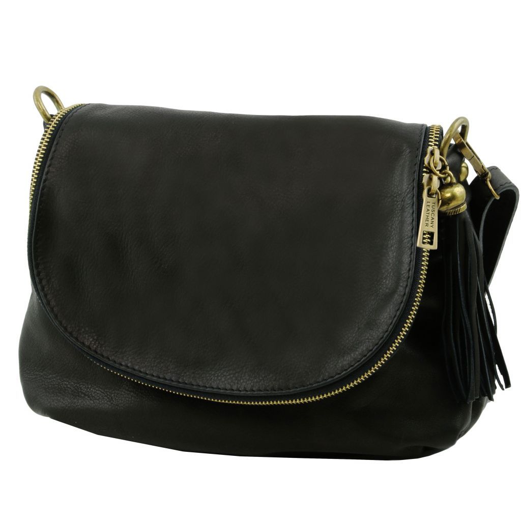 Tuscany Leather TL Bag Axelväska #Färg_Svart