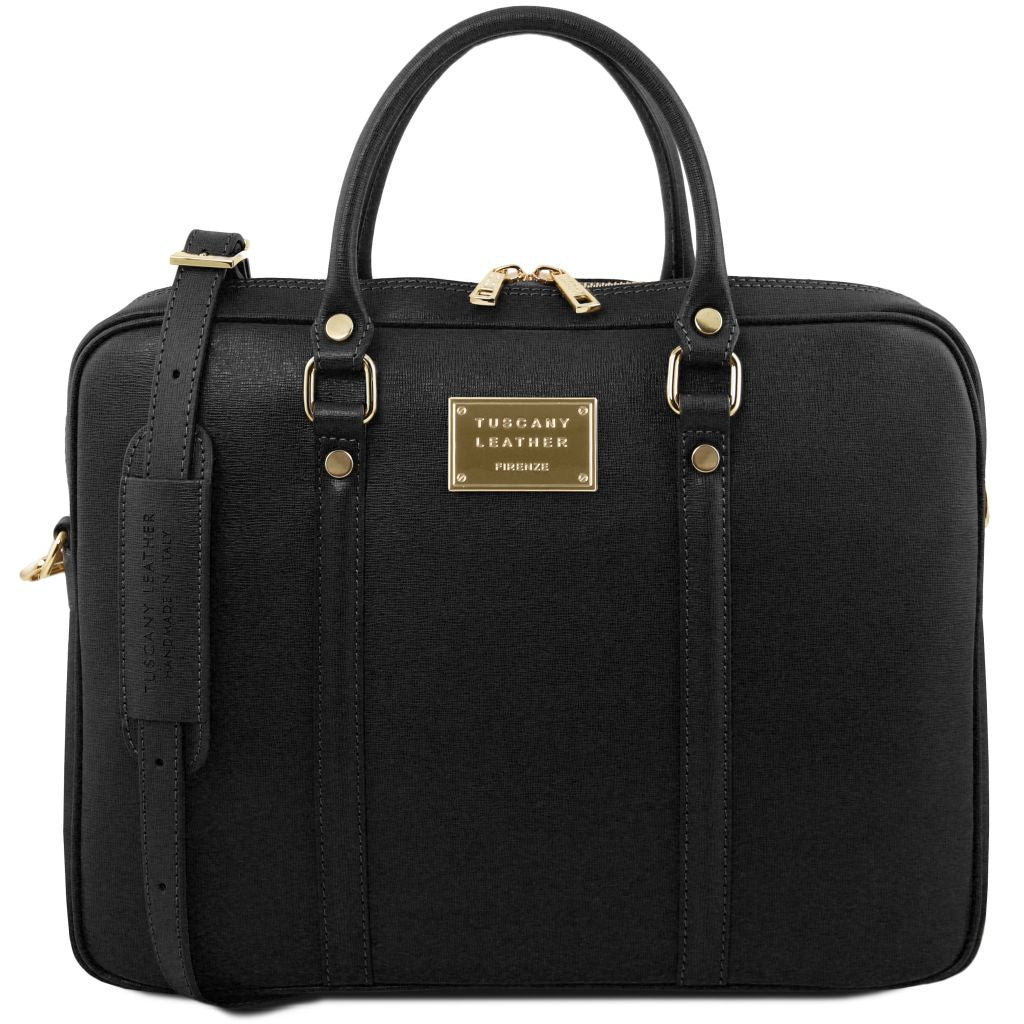 Tuscany Leather Prato Datorväska #Färg_Svart