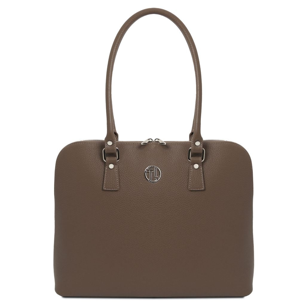 Tuscany Leather Magnolia Handväska #Färg_Mörk Taupe