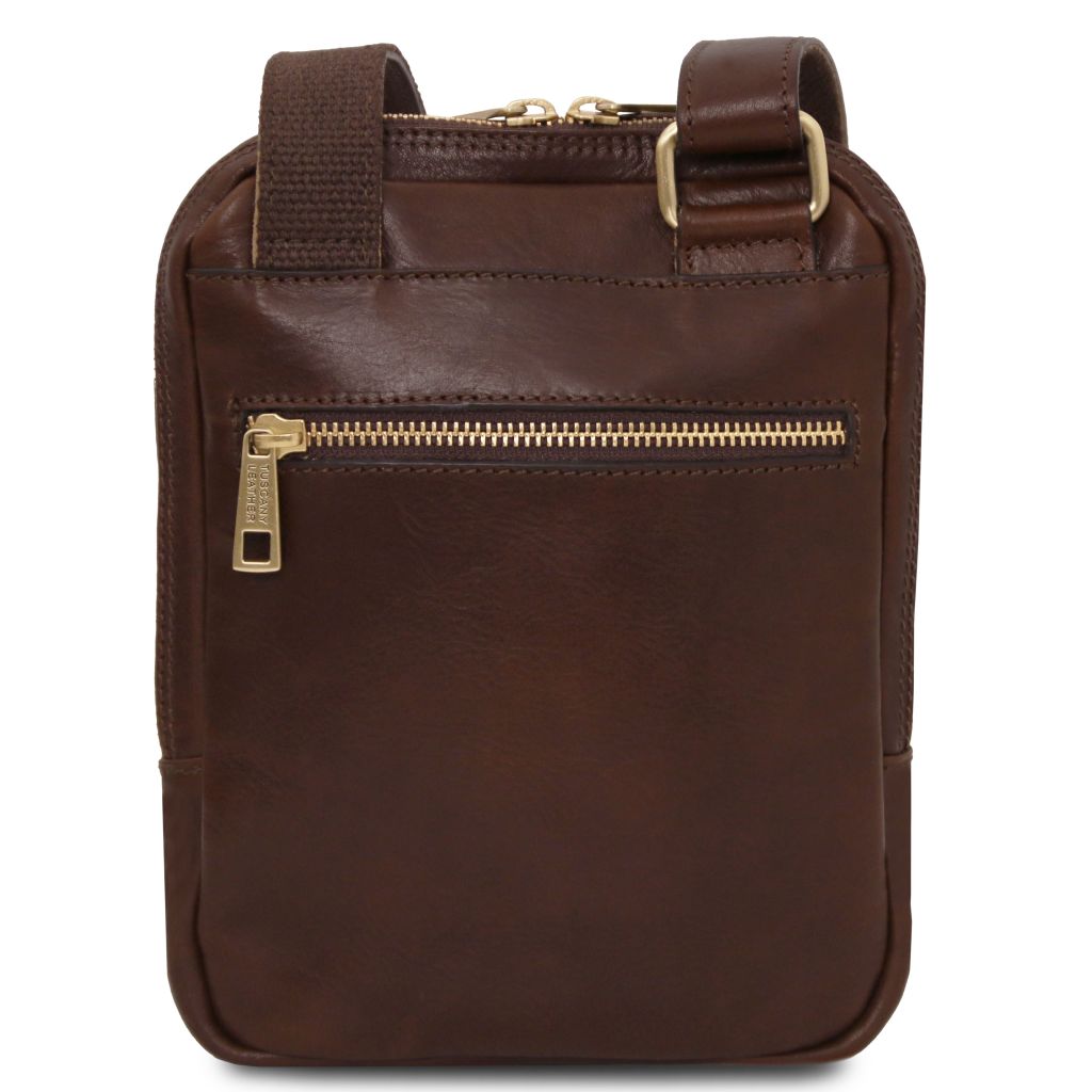 Tuscany Leather Mark Axelremsväska #Färg_Mörkbrun