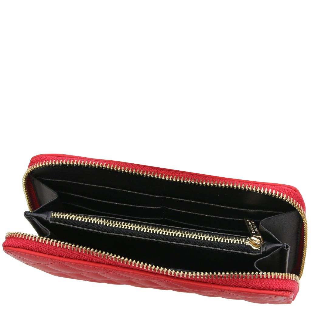 Tuscany Leather Penelope Plånbok #Färg_Läppstift Rött