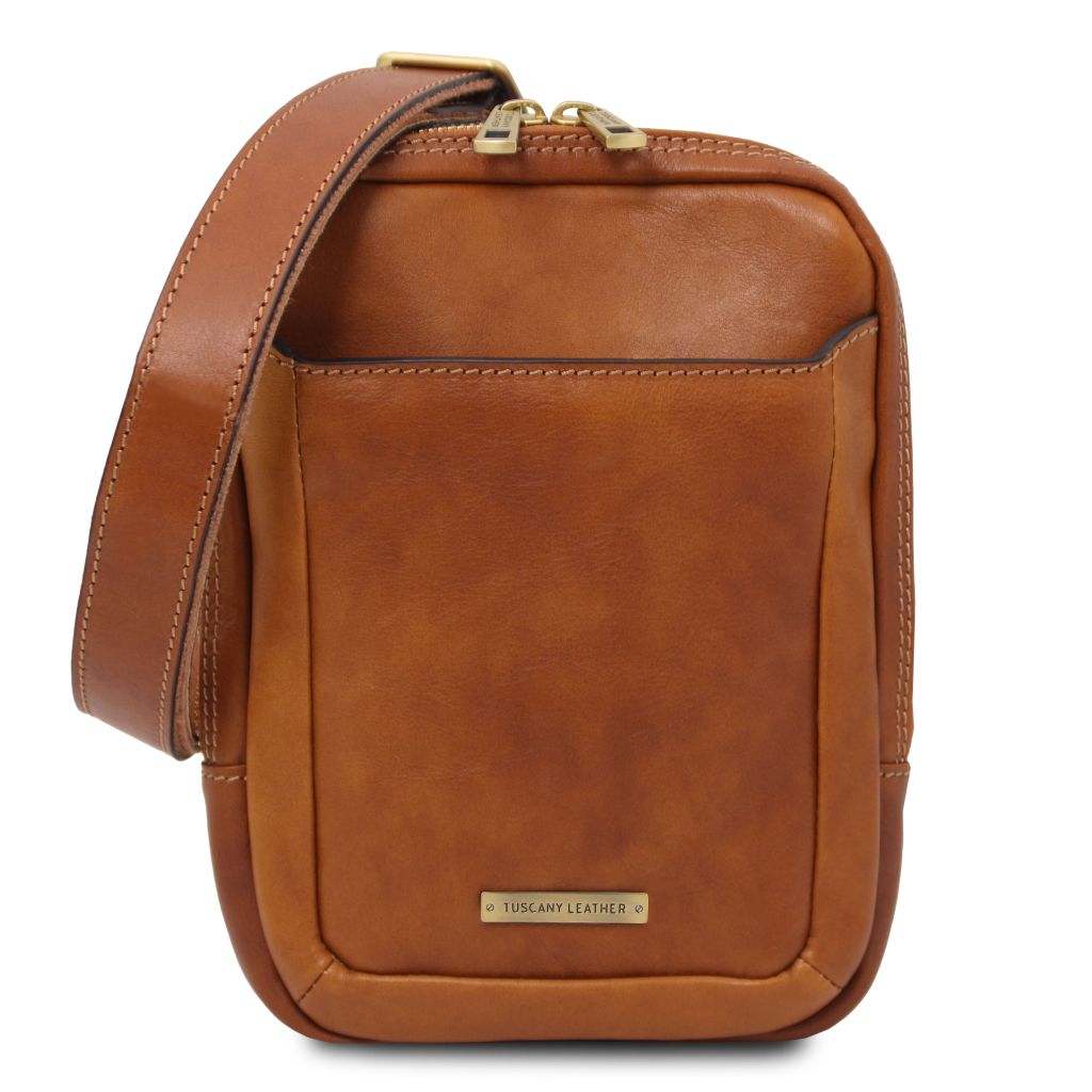 Tuscany Leather Mark Axelremsväska #Färg_Cognac