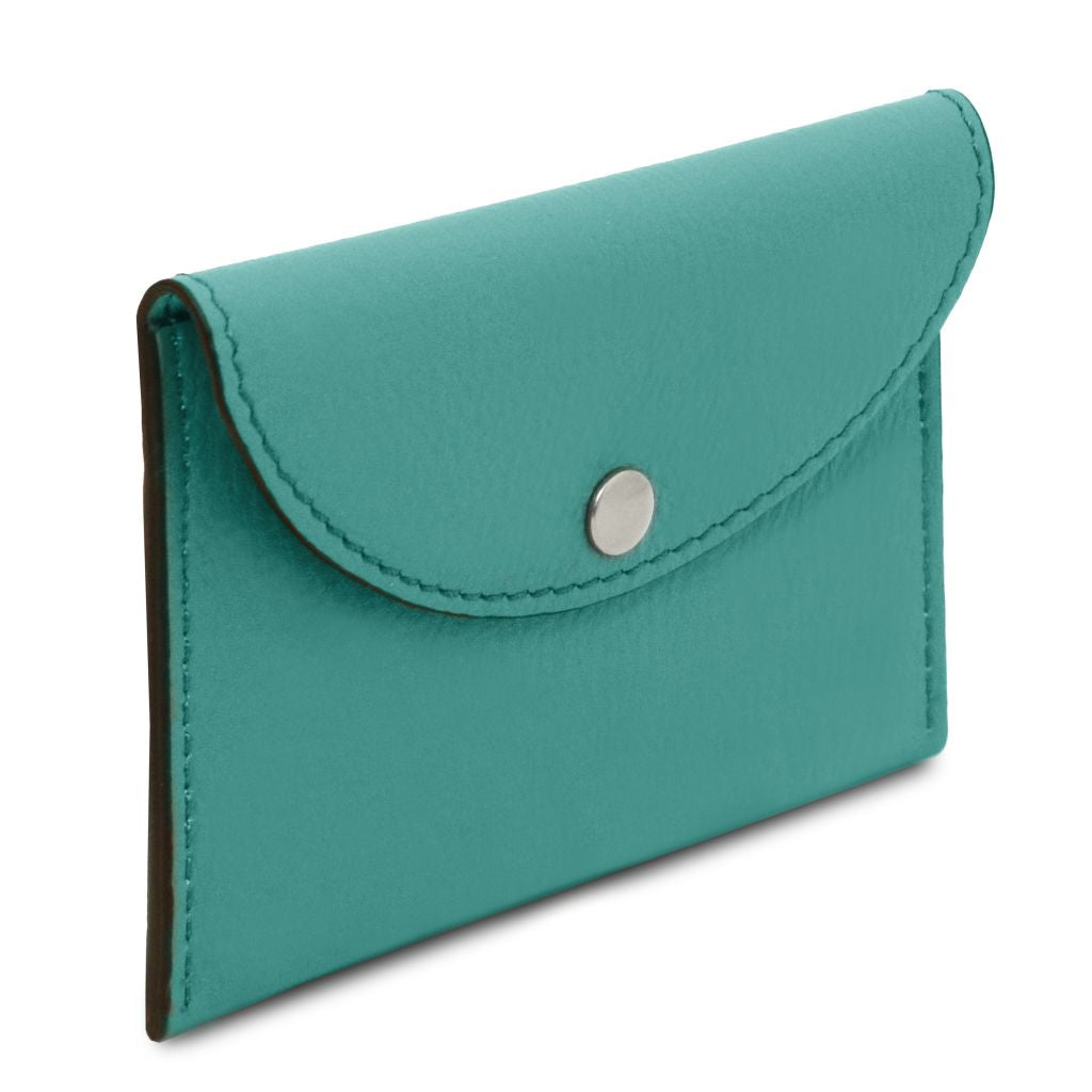 Tuscany Leather Leather Business Card Korthållare #Färg_Turkos
