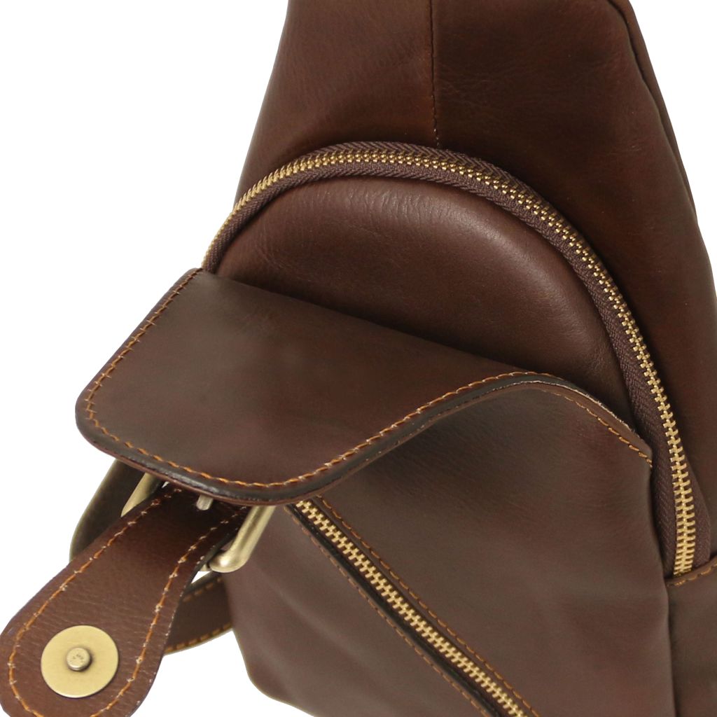 Tuscany Leather Kevin Slingväska #Färg_Mörkbrun