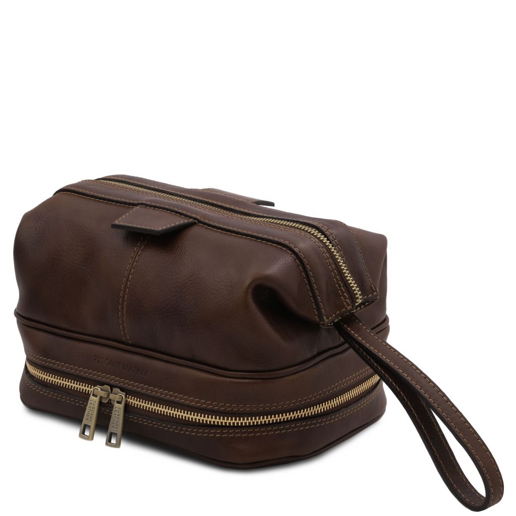 Tuscany Leather Jacob Necessär #Färg_Mörkbrun