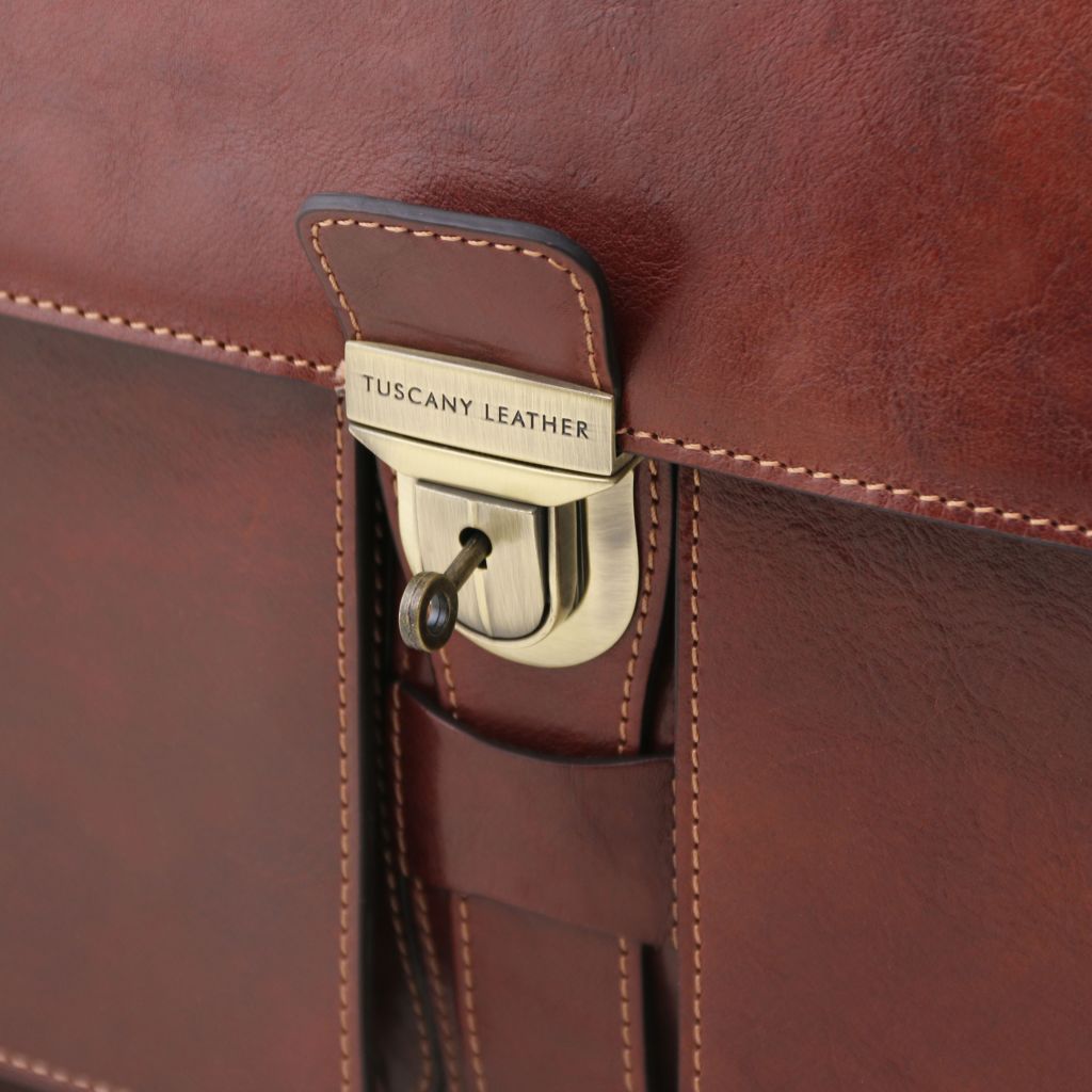 Tuscany Leather Assisi Datorväska #Färg_Brun