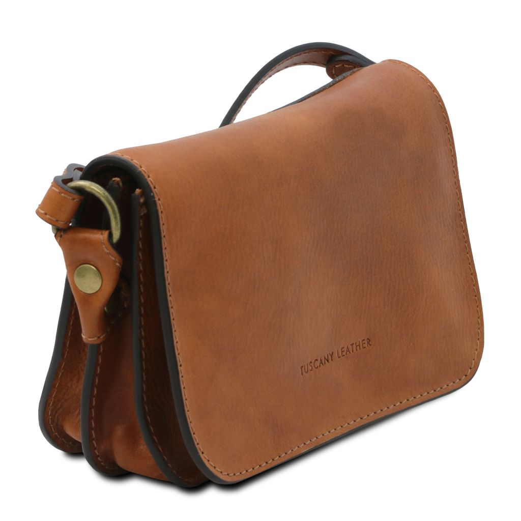 Tuscany Leather Carmen Axelremsväska #Färg_Cognac