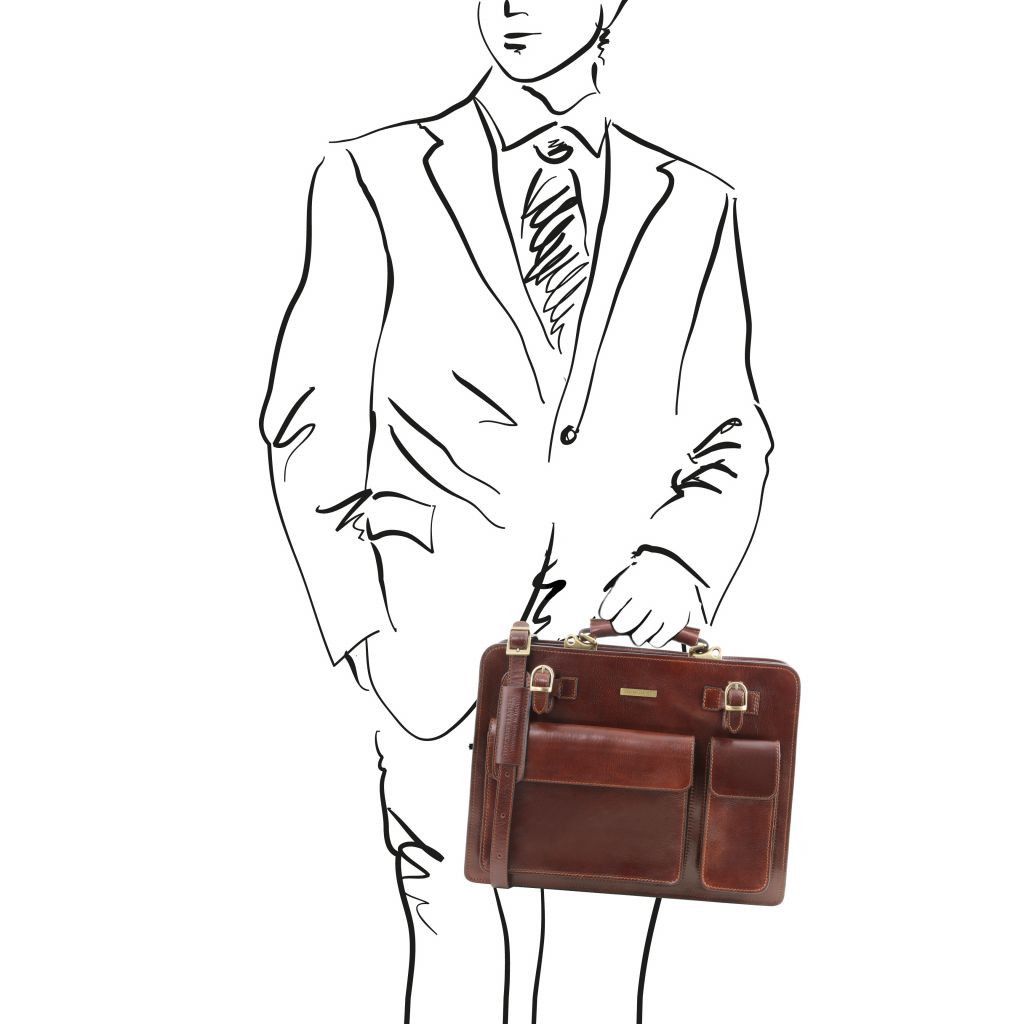 Tuscany Leather Venezia Portfölj #Färg_Brun