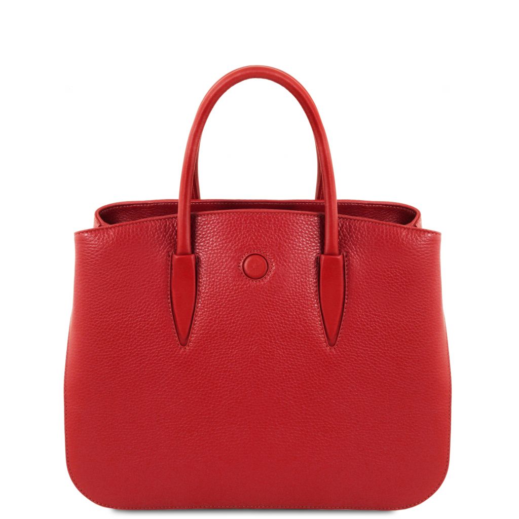 Tuscany Leather Camelia Handväska #Färg_Läppstift Rött
