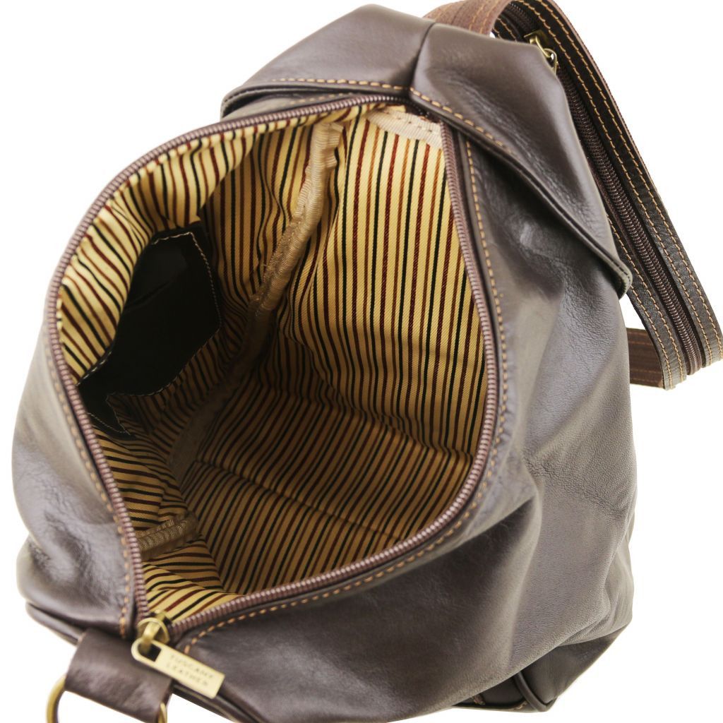 Tuscany Leather Delhi Ryggsäck #Färg_Mörkbrun