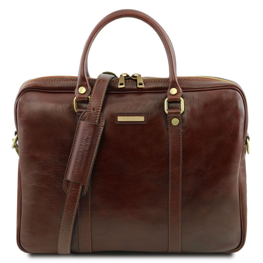 Tuscany Leather Prato Datorväska #Färg_Brun