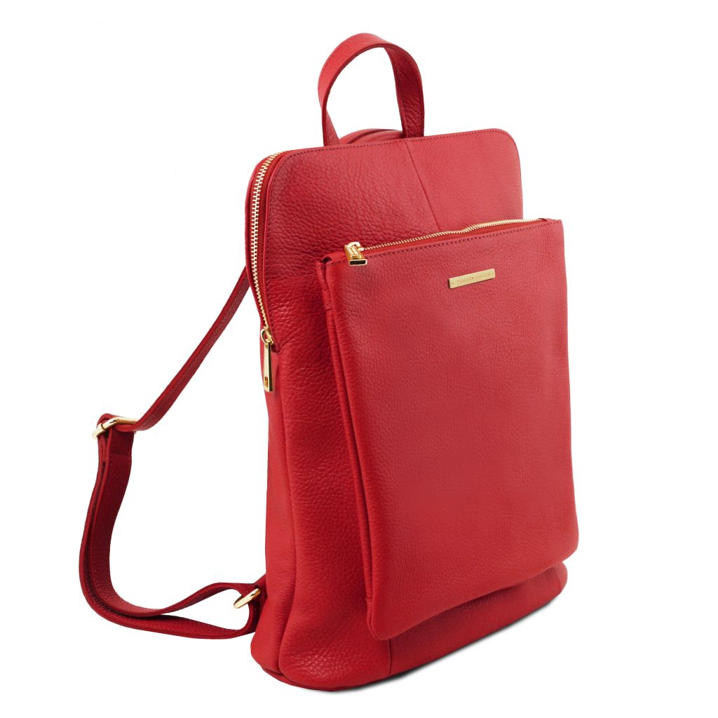 Tuscany Leather TL Bag Ryggsäck #Färg_Läppstift Rött