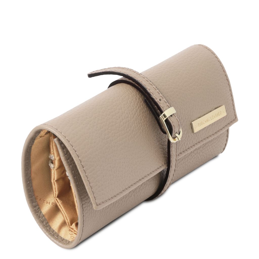 Tuscany Leather Soft Leather Jewellery Case Smyckesförvaring #Färg_Ljus Taupe