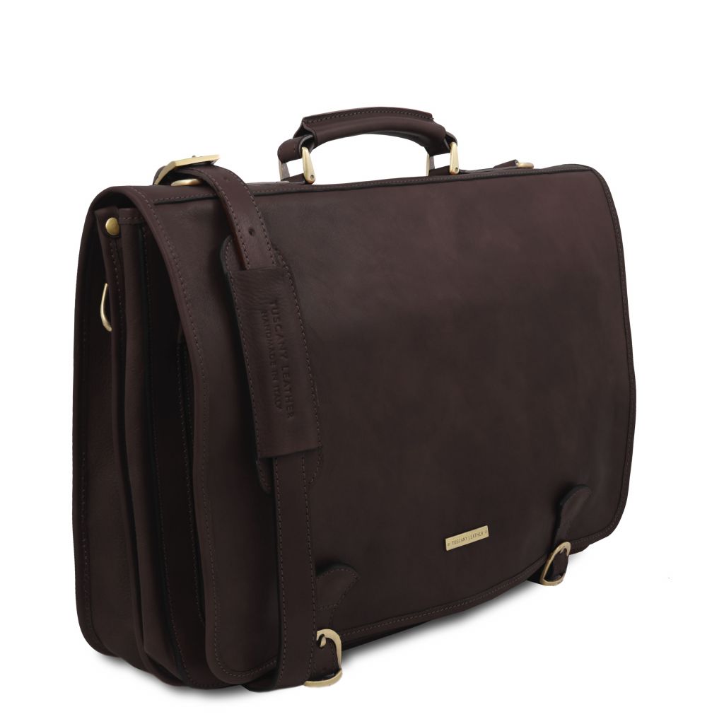 Tuscany Leather Ancona Datorväska #Färg_Mörkbrun