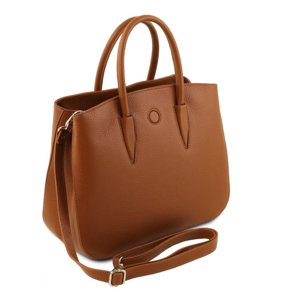 Tuscany Leather Camelia Handväska #Färg_Cognac
