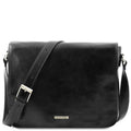 Tuscany Leather Messenger Double Datorväska #Färg_Svart