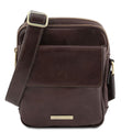 Tuscany Leather Larry Axelremsväska #Färg_Mörkbrun