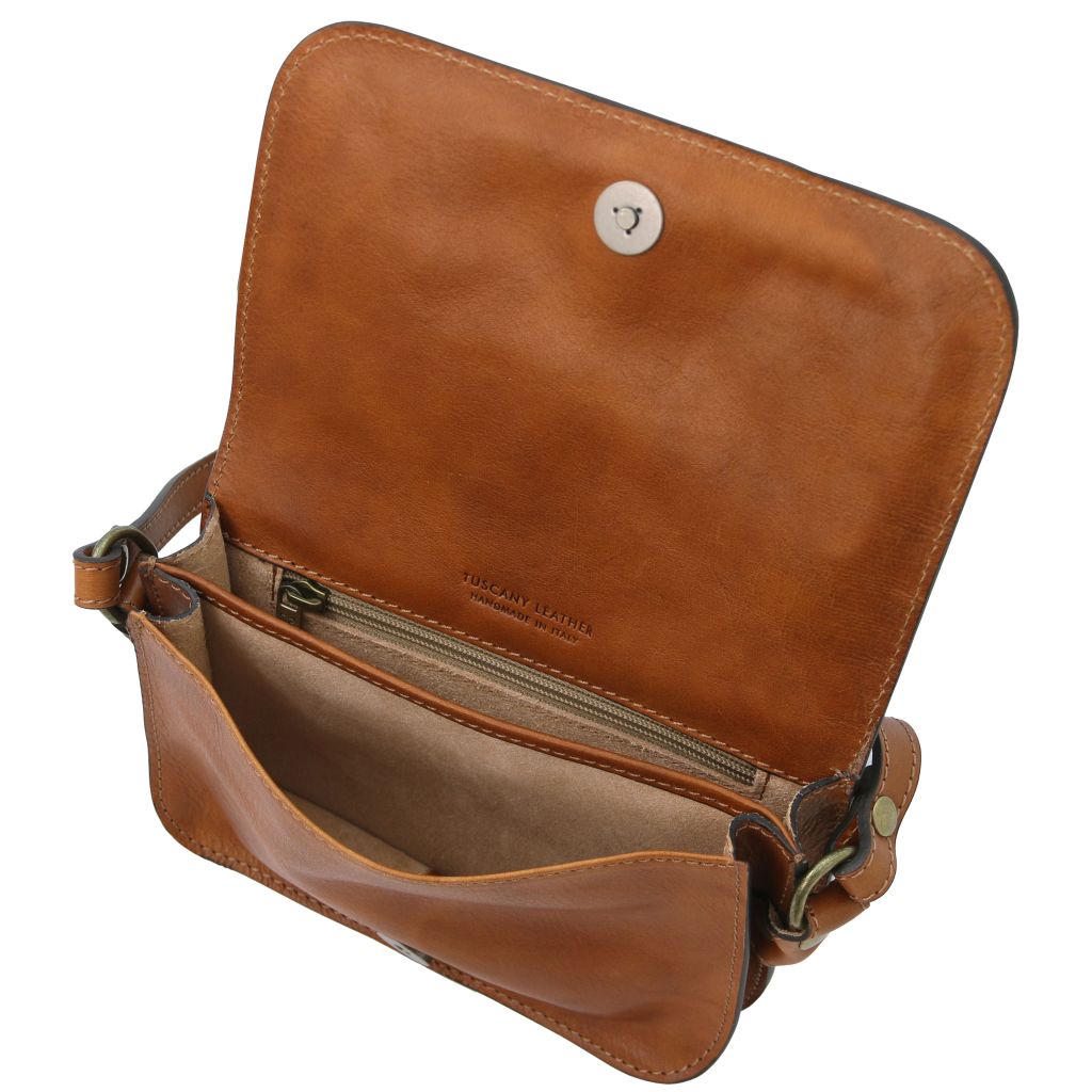 Tuscany Leather Carmen Axelremsväska #Färg_Cognac