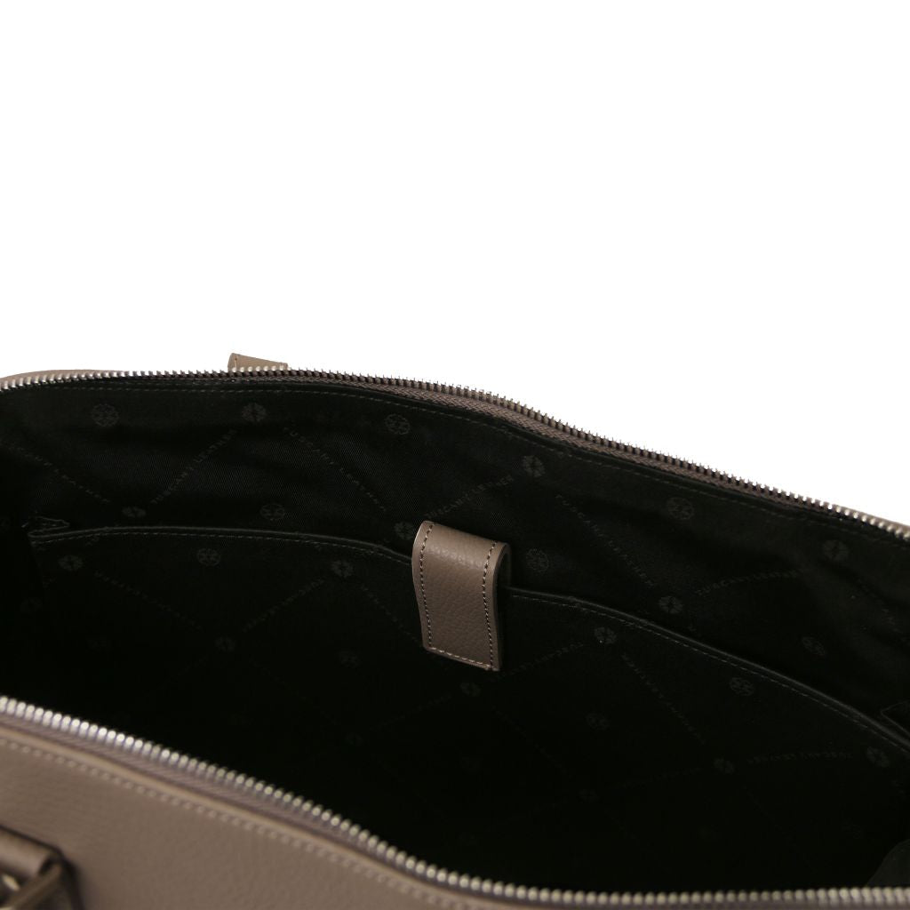 Tuscany Leather Magnolia Handväska #Färg_Mörk Taupe
