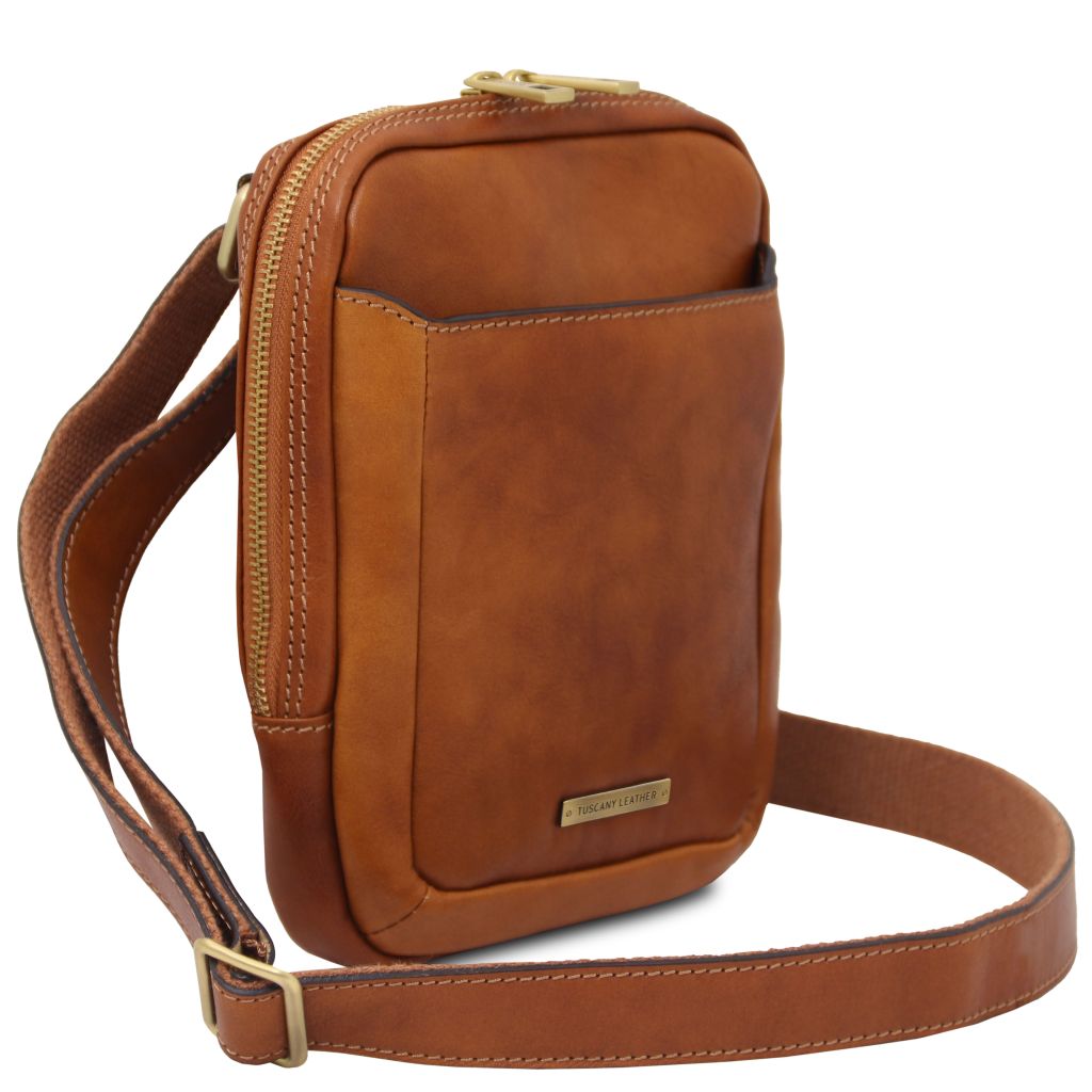Tuscany Leather Mark Axelremsväska #Färg_Cognac
