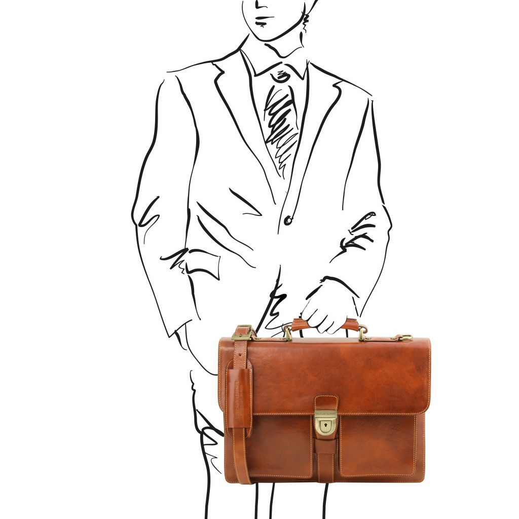 Tuscany Leather Assisi Datorväska #Färg_Honung