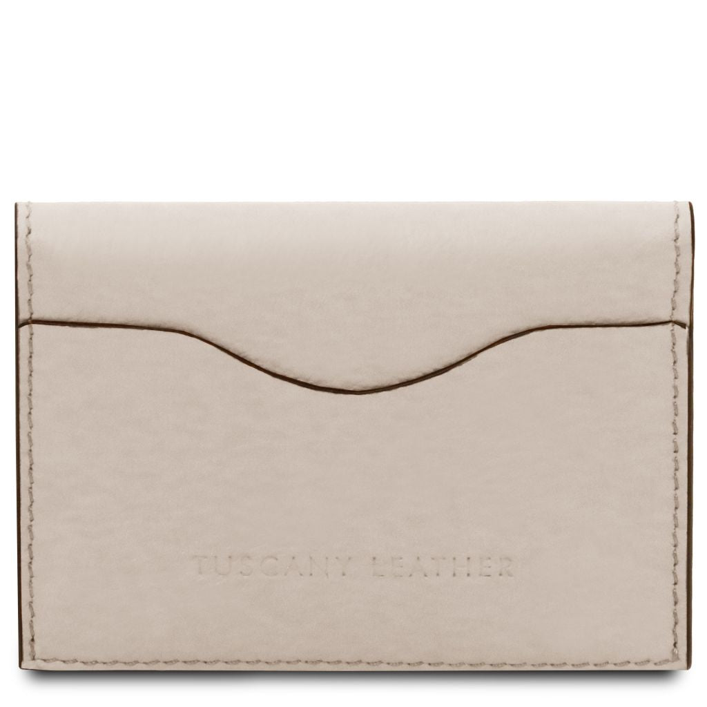 Tuscany Leather Leather Business Card Korthållare #Färg_Beige
