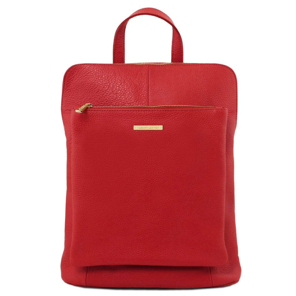 Tuscany Leather TL Bag Ryggsäck #Färg_Läppstift Rött