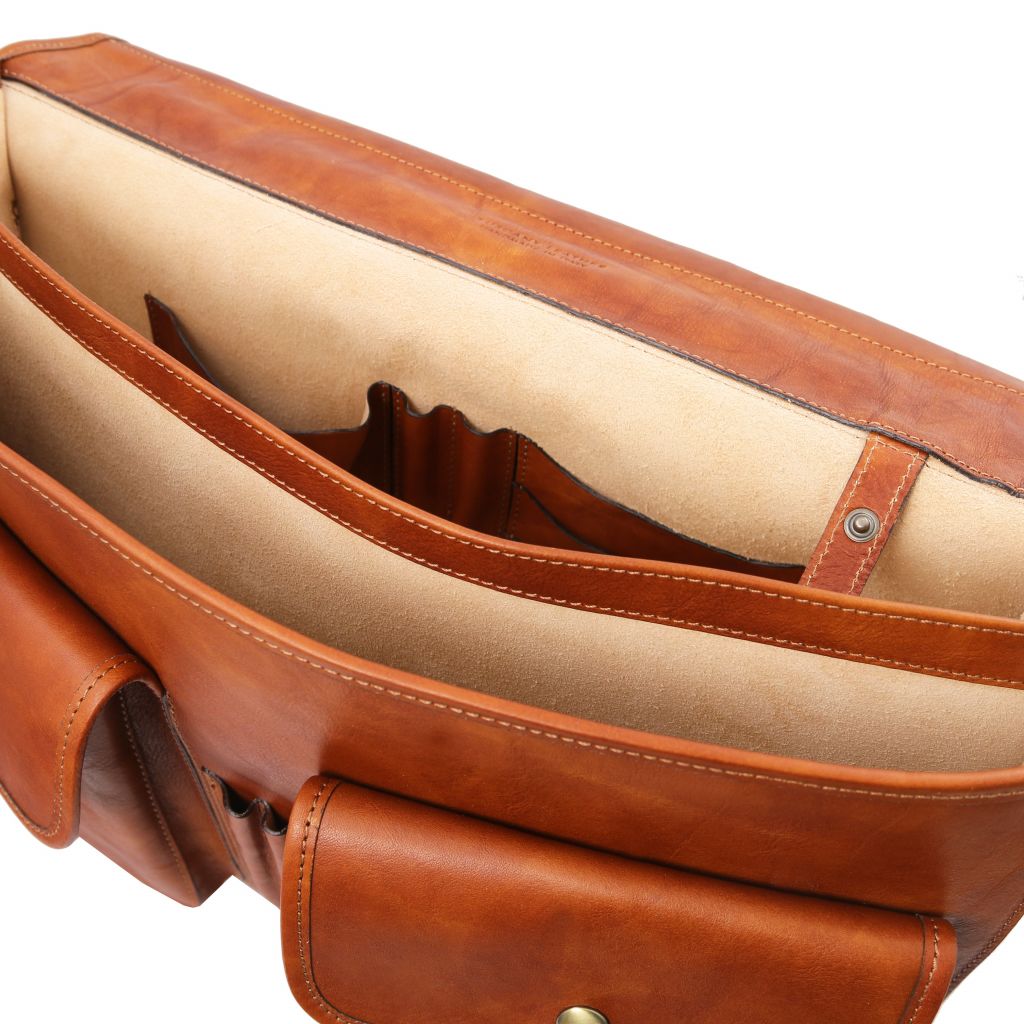 Tuscany Leather Ancona Datorväska #Färg_Cognac
