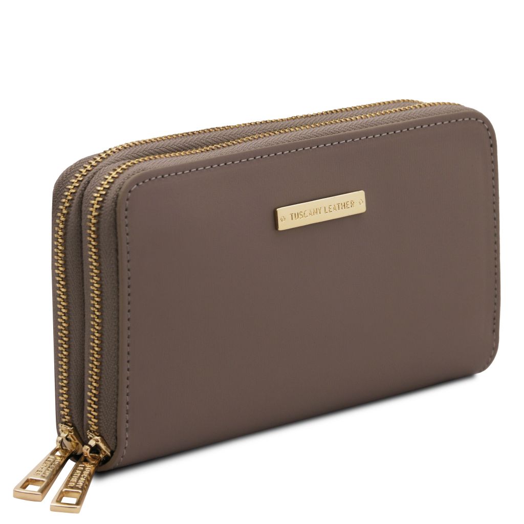 Tuscany Leather Gaia Plånbok #Färg_Mörk Taupe
