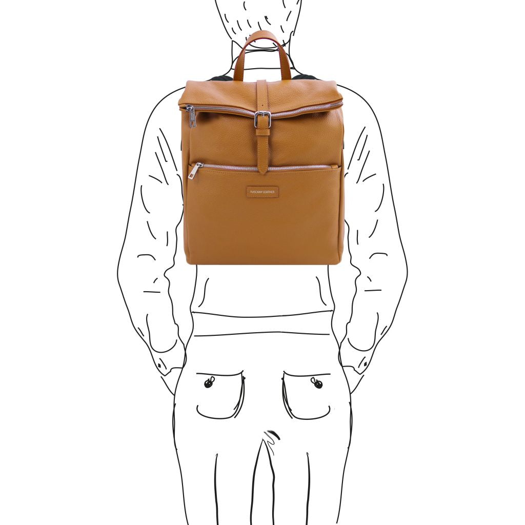 Tuscany Leather Denver Ryggsäck #Färg_Caramel Brun