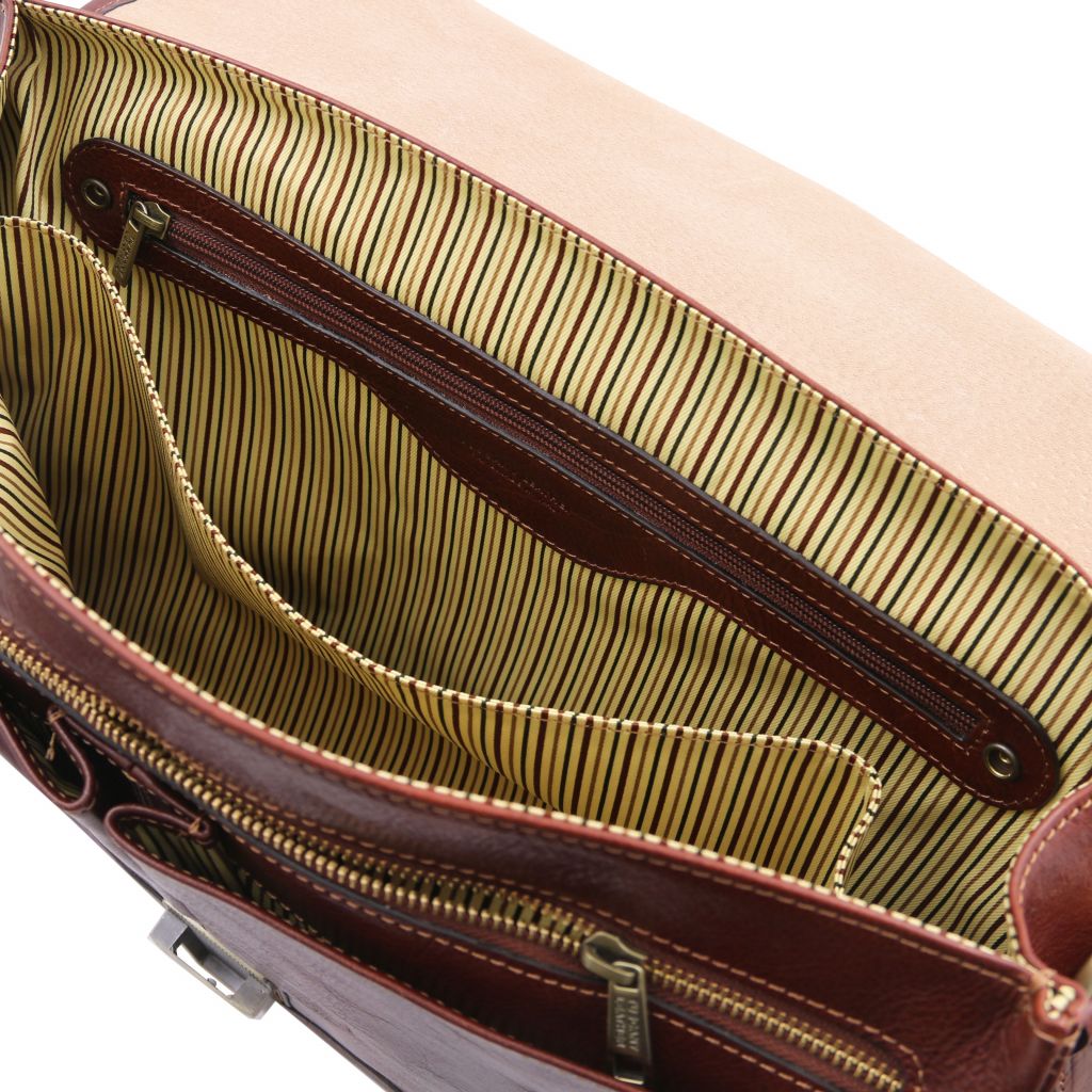 Tuscany Leather Mantova Portfölj #Färg_Mörkbrun