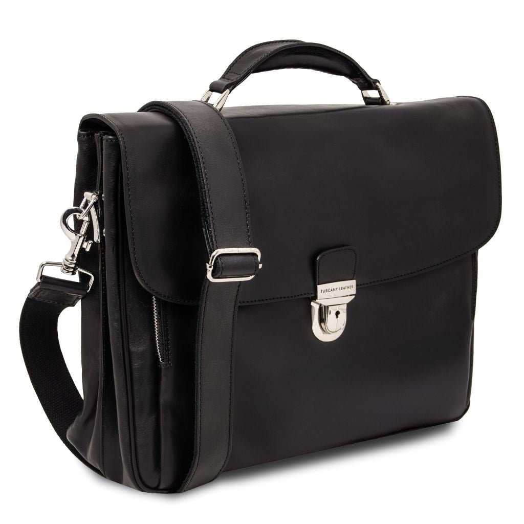 Tuscany Leather Alessandria Datorväska #Färg_Svart