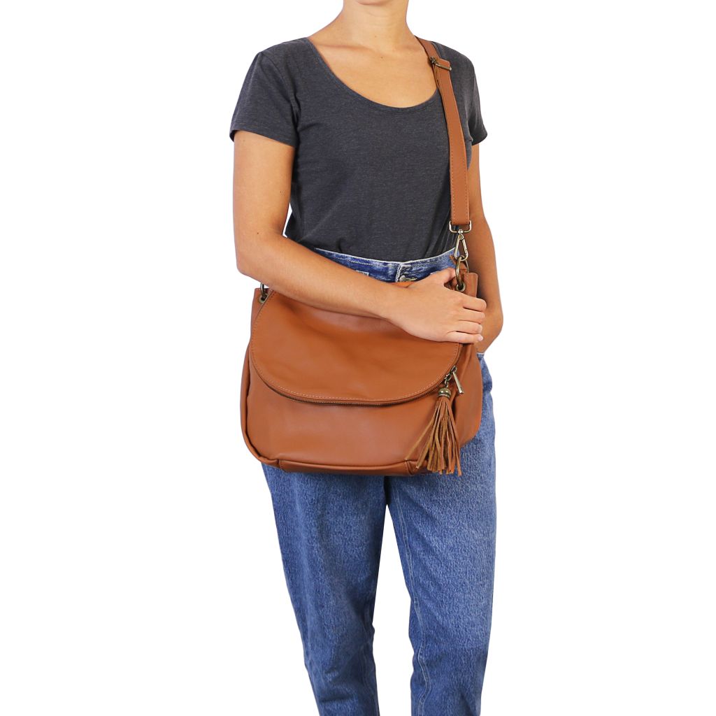 Tuscany Leather TL Bag Axelväska #Färg_Svart