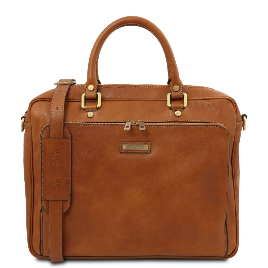 Tuscany Leather Pisa Datorväska #Färg_Cognac