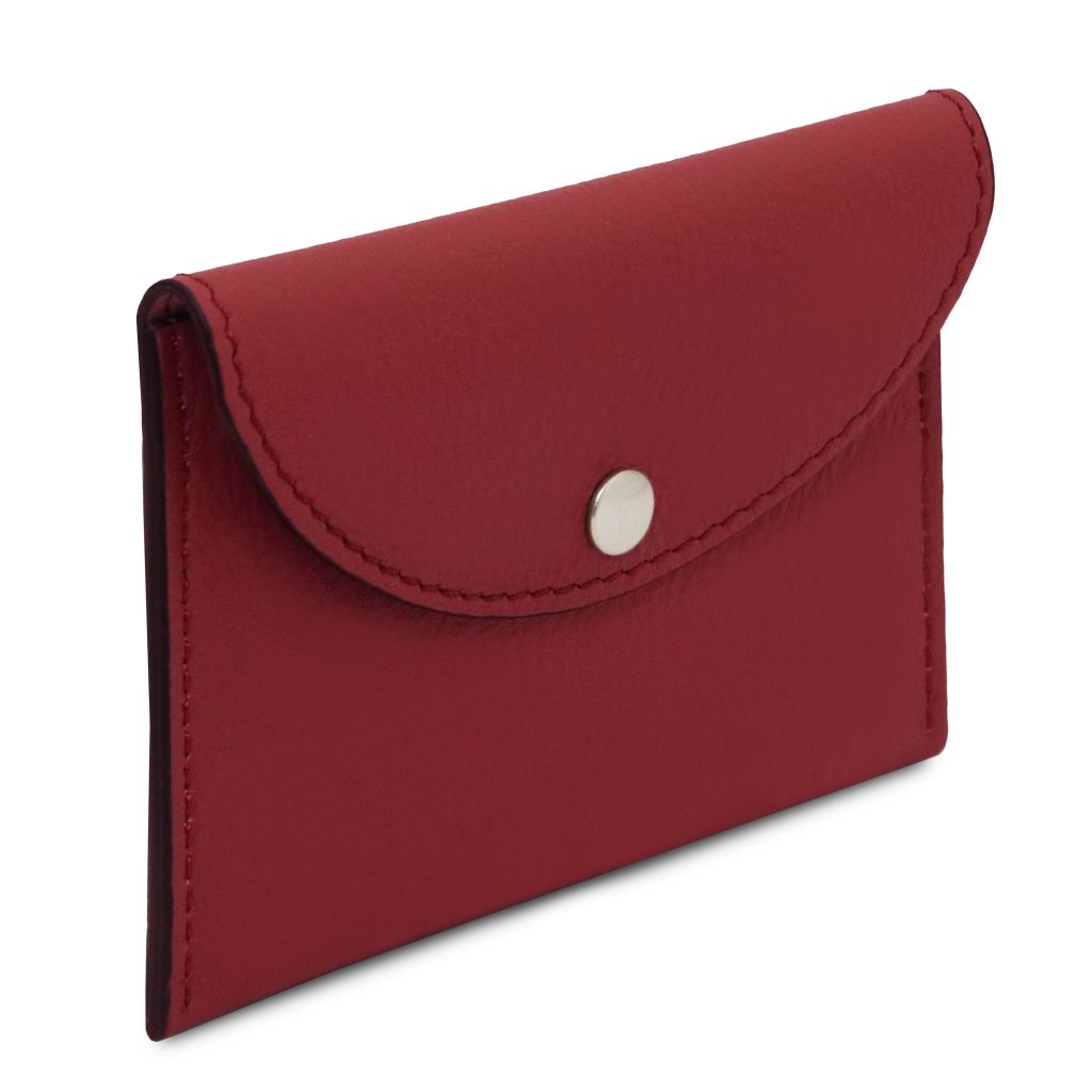 Tuscany Leather Leather Business Card Korthållare #Färg_Röd