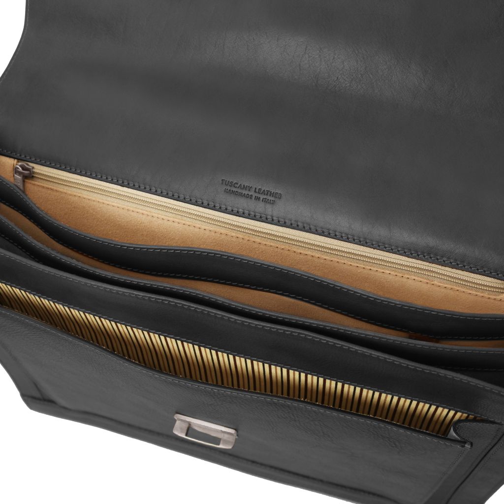 Tuscany Leather Cremona Portfölj #Färg_Svart