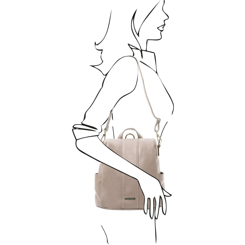 Tuscany Leather TL Bag Ryggsäck #Färg_Ljus Taupe