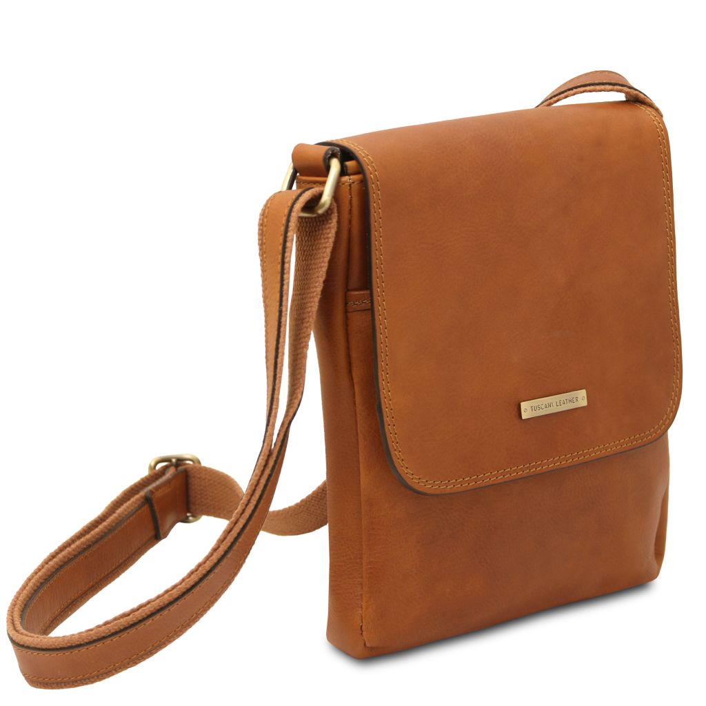 Tuscany Leather John Axelremsväska #Färg_Cognac