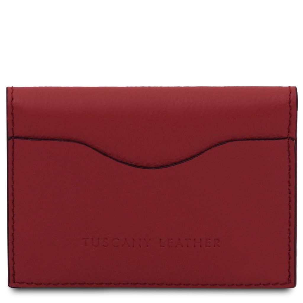 Tuscany Leather Leather Business Card Korthållare #Färg_Röd