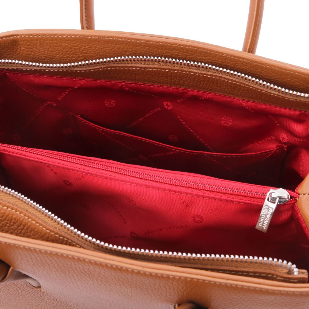 Tuscany Leather Camelia Handväska #Färg_Cognac