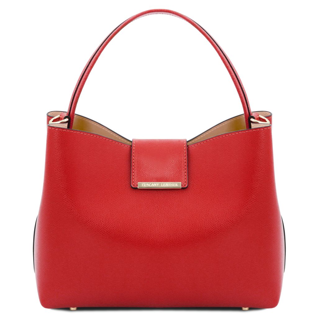 Tuscany Leather Clio Handväska #Färg_Läppstift Rött