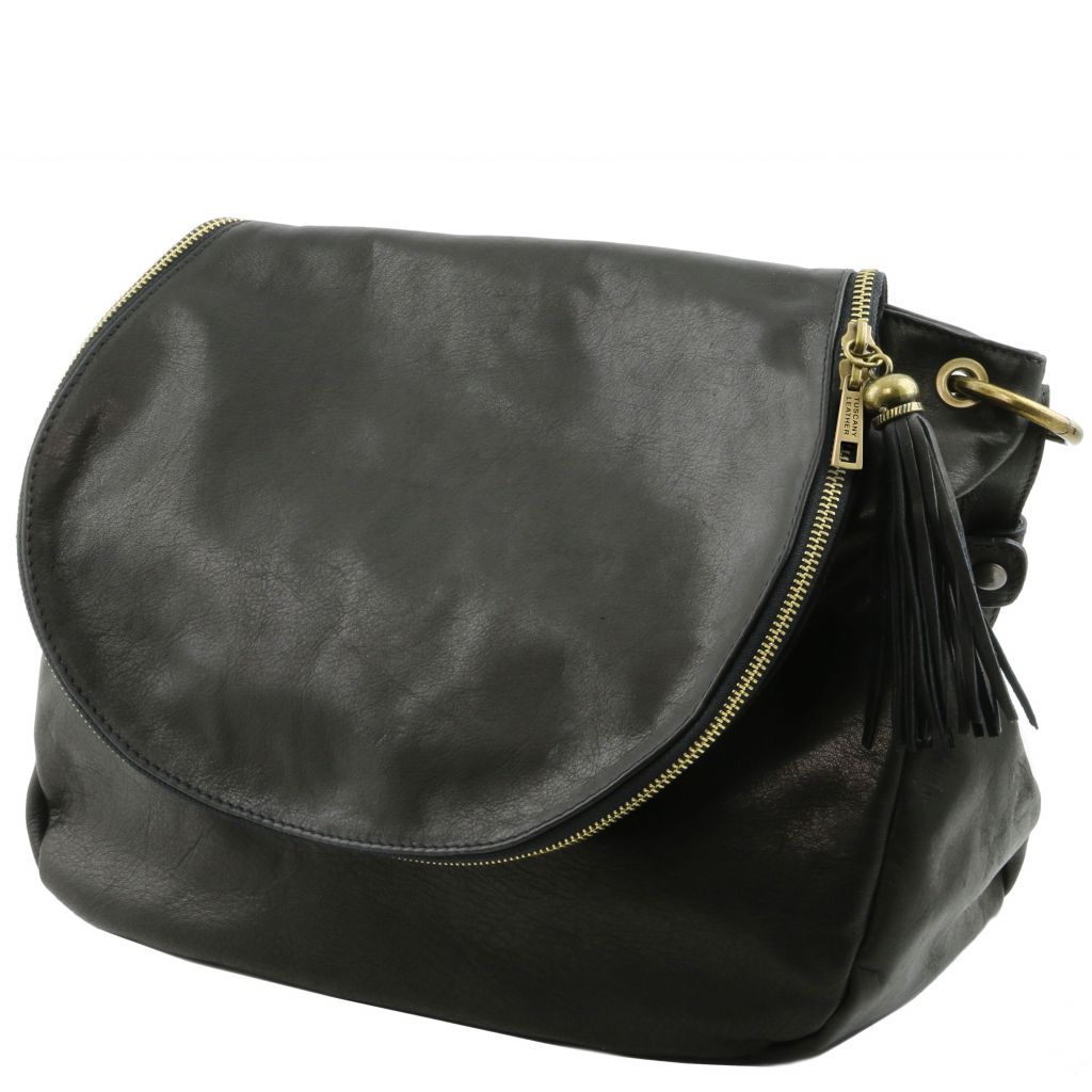 Tuscany Leather TL Bag Axelväska #Färg_Svart