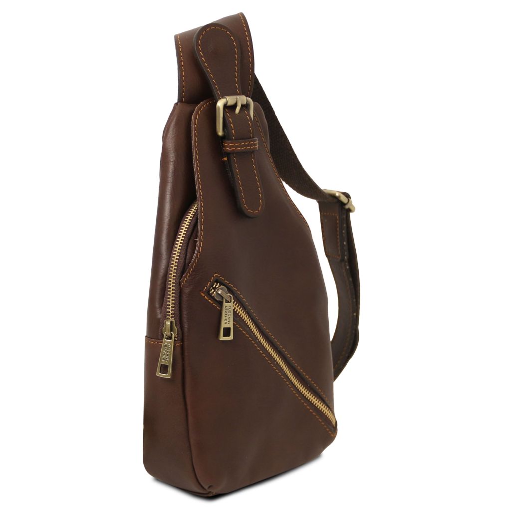 Tuscany Leather Kevin Slingväska #Färg_Mörkbrun