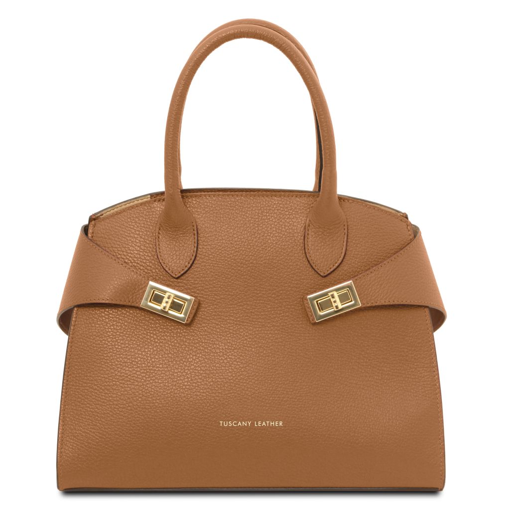 Tuscany Leather Coccola Handväska #Färg_Caramel Brun