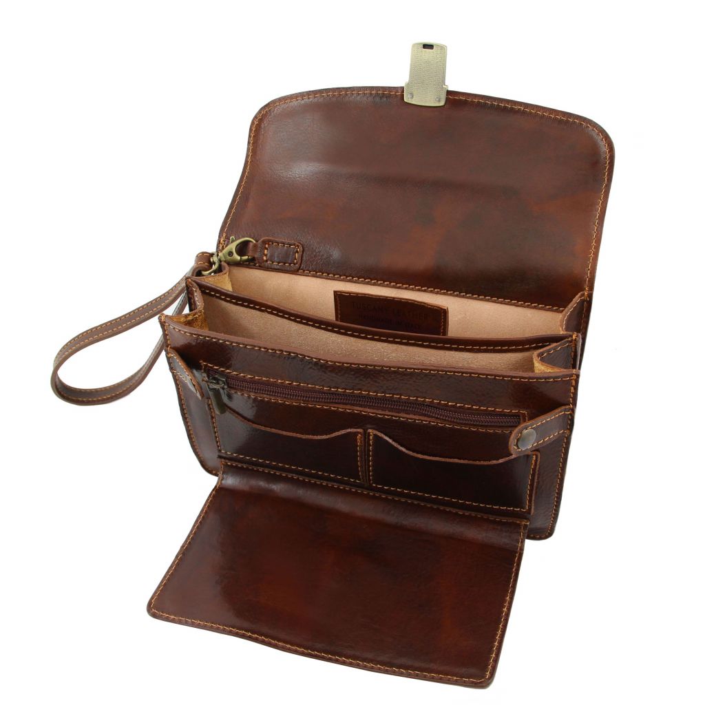 Tuscany Leather Max Handväska #Färg_Mörkbrun