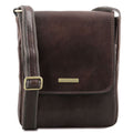 Tuscany Leather John Axelremsväska #Färg_Mörkbrun