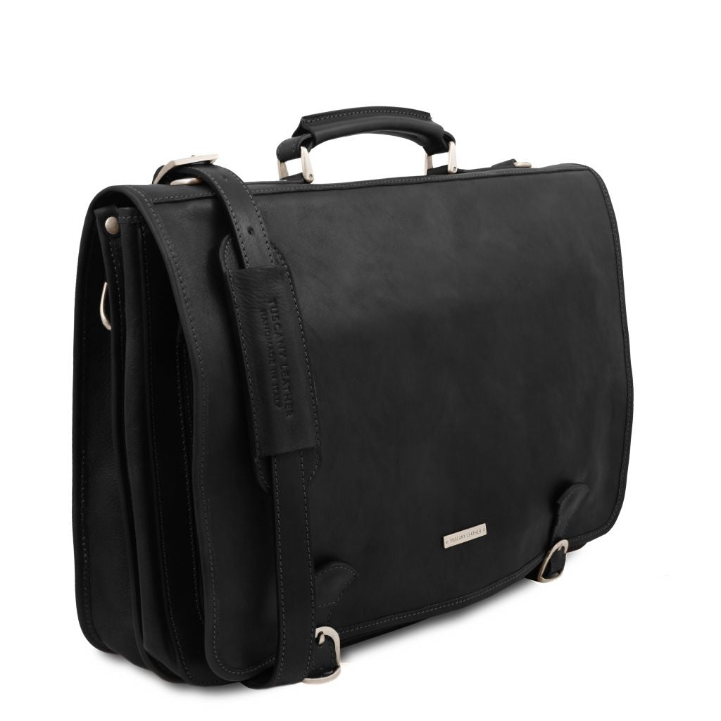 Tuscany Leather Ancona Datorväska #Färg_Svart